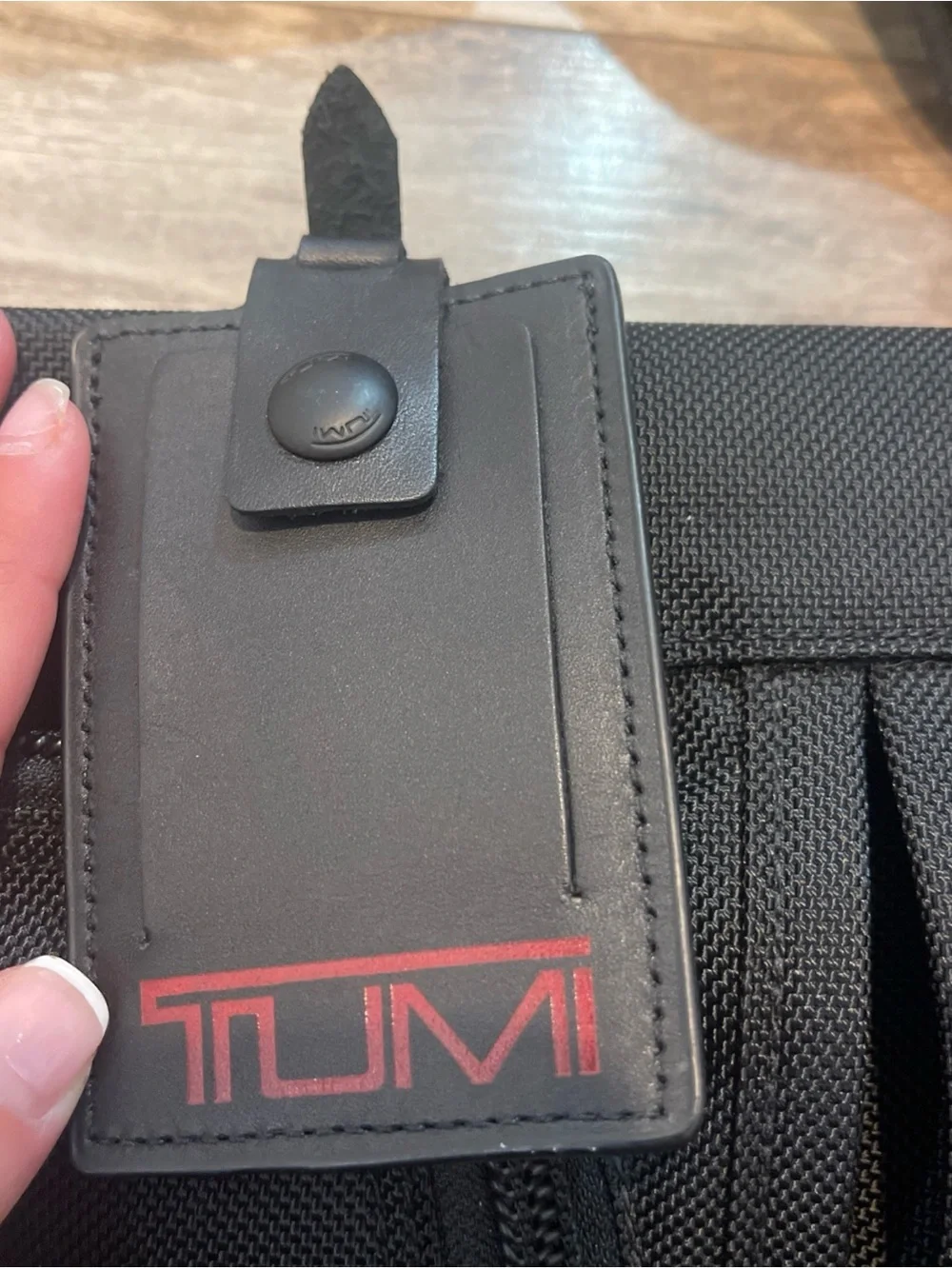 TUMI Alpha Classic Garment Bag Bifold Travel Ballistic Nylon Black Strap Dustbag